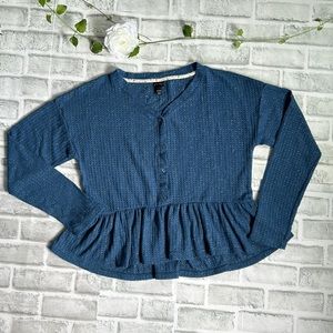 ART CLASS | GIRL'S HENLEY PEPLUM TOP